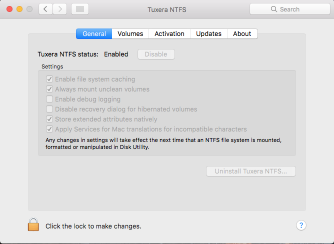 ntfs for mac not working